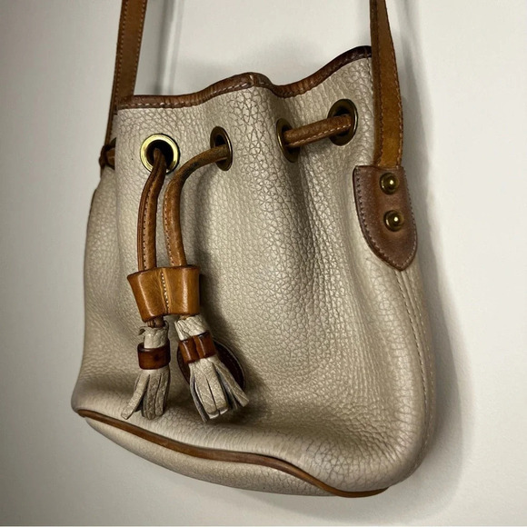 VTG DOONEY & BOURKE Pebbled Leather Bucket Bag Satchel - Picture 2 of 16